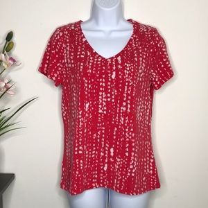 Rafaella Sport Women’s Small Studs V-neck T-shirt